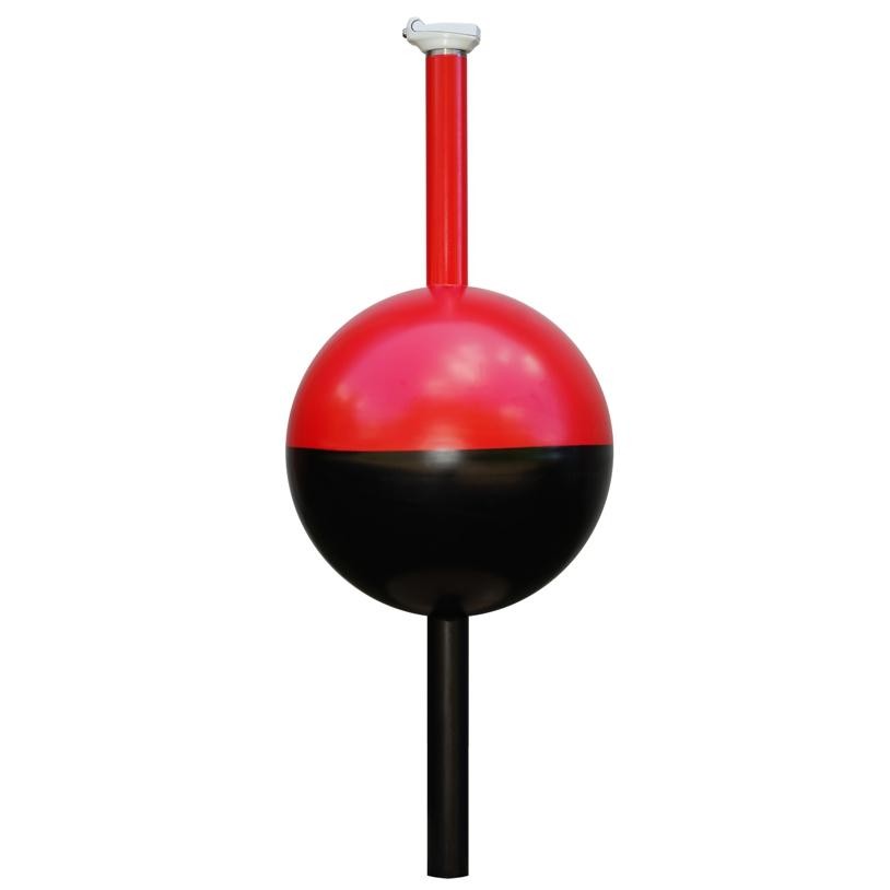 TerraTransfer Standard-Messboje aus Edelstahl, rot-schwarz, freigestellt